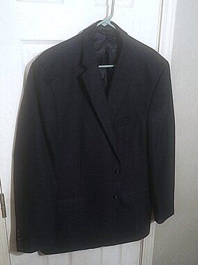 Chaps Men Grayish Blue Blazer    Jacket Size 46 Regular